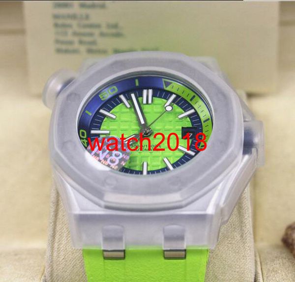 

Luxury Watch Diver ST.OO.A038CA.01 Green Rubber Bracelet Automatic Watch Men Watches Top Quality New Arrival