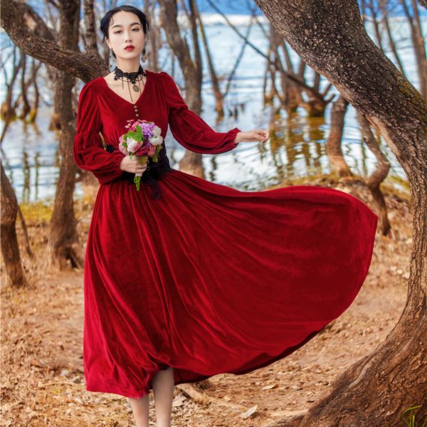 new arrival red women's halloween costume dress long vintage ball gowns jurken with belt medieval dresses for women, Black;red
new arrival red women's halloween costume dress long vintage ball gowns jurken with belt medieval dresses for women, Black;red
