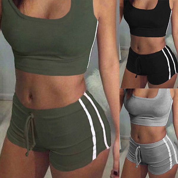glane yoga 2pcs women belt suit set padded bra sleeveless +belt shorts fitness running yoga gym sports, White;red
glane yoga 2pcs women belt suit set padded bra sleeveless +belt shorts fitness running yoga gym sports, White;red