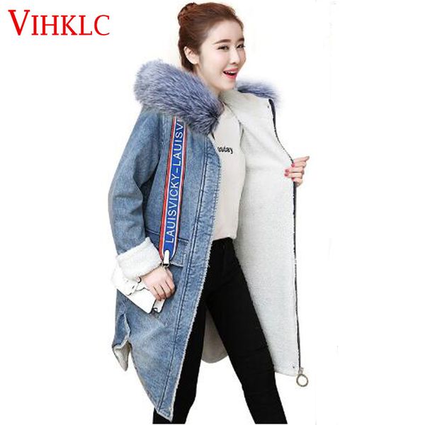 2018 warm wool lining autumn winter denim jacket for women new european style women long coat casual denim coat chaqueta b927, Black;brown
2018 warm wool lining autumn winter denim jacket for women new european style women long coat casual denim coat chaqueta b927, Black;brown