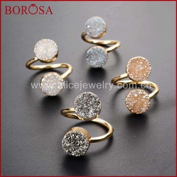 BOROSA Fashion 5 ШТ. Натуральные Druzy Двойные Кольца для Женщин, круглые Натуральные Титан
BOROSA Fashion 5 ШТ. Натуральные Druzy Двойные Кольца для Женщин, круглые Натуральные Титан