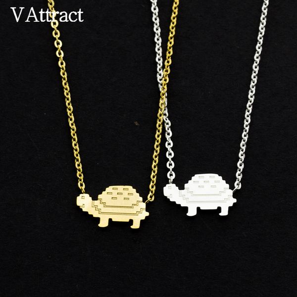 v attract sea turtle pendant necklace for women stainless steel chain vintage animal charm tortoise choker friends gift, Silver
v attract sea turtle pendant necklace for women stainless steel chain vintage animal charm tortoise choker friends gift, Silver
