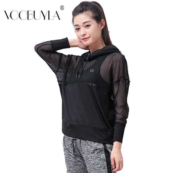 voobuyla autumn women hooded running jacket long sleeve ladies fitness sportswear hollow out see through yoga jacket, Black;red
voobuyla autumn women hooded running jacket long sleeve ladies fitness sportswear hollow out see through yoga jacket, Black;red