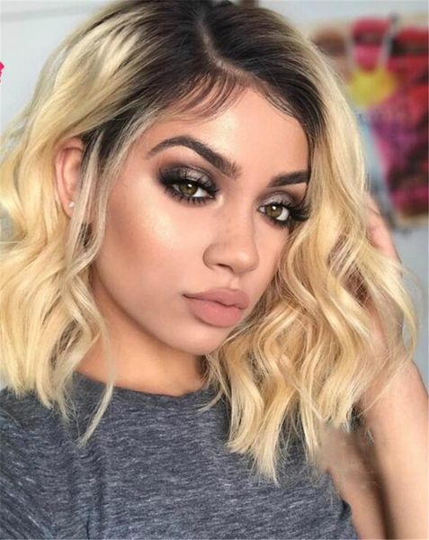 100% human hair full lace blonde wig ombre color 1b 613 two tone body wave front lace wigs dark root with baby hair, Black;brown
100% human hair full lace blonde wig ombre color 1b 613 two tone body wave front lace wigs dark root with baby hair, Black;brown