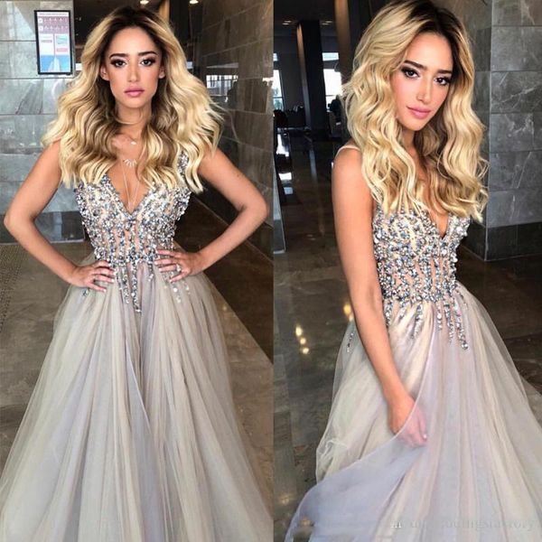 major beading prom dresses with deep v neck beads sequins elegant evening formal dresses 2018 - 2019 a line tulle cocktail party gowns, Black
major beading prom dresses with deep v neck beads sequins elegant evening formal dresses 2018 - 2019 a line tulle cocktail party gowns, Black