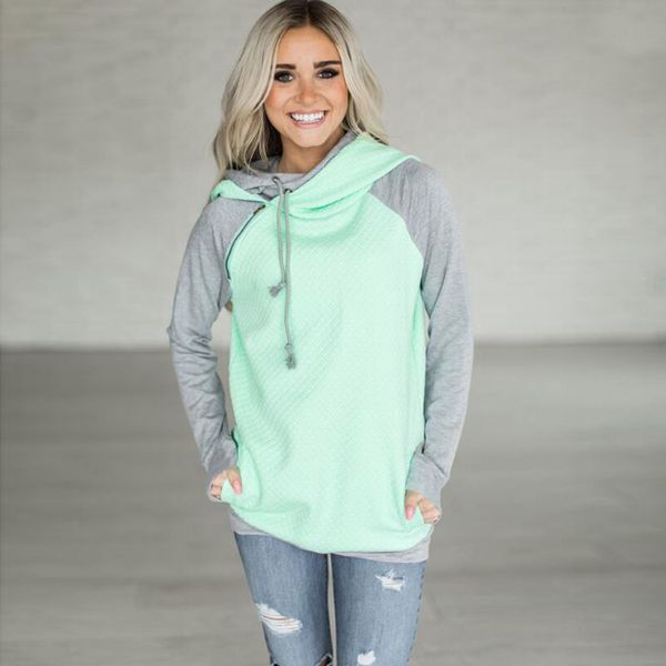 women long sleeve hoodie women's double hooded cotton stripe t shirt funnel neck banded bottom casual pullover sweatshirt with pocket, Black
women long sleeve hoodie women's double hooded cotton stripe t shirt funnel neck banded bottom casual pullover sweatshirt with pocket, Black