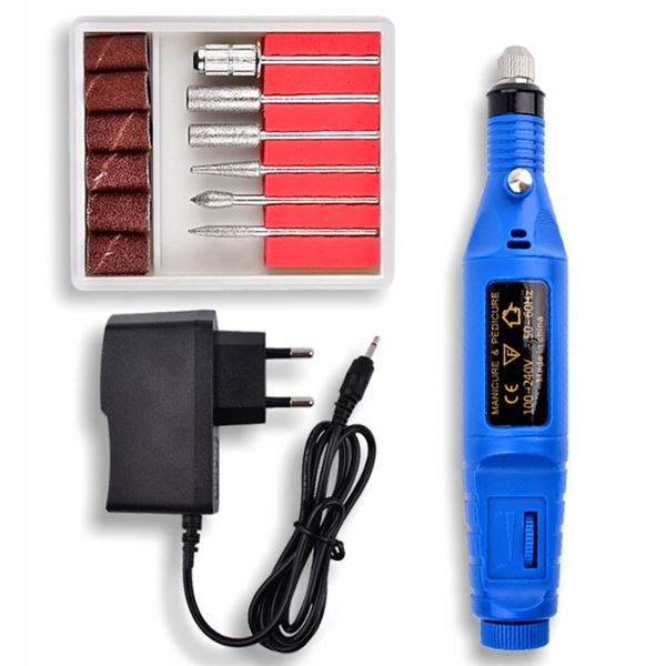 1 set 6bits power drill professional electric manicure machine nail drill pen pedicure file polish shape tool nail art feet care, Silver
1 set 6bits power drill professional electric manicure machine nail drill pen pedicure file polish shape tool nail art feet care, Silver