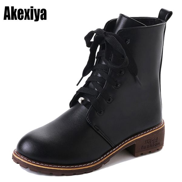 women boots 2019 ankle boots for women leather winter female shoes lace up flat botines mujer ladies shoes y704, Black
women boots 2019 ankle boots for women leather winter female shoes lace up flat botines mujer ladies shoes y704, Black