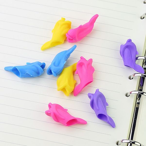 5 pcs/lot writing supplies posture correction device to hold a pen correction dolphin fish silicone stationery child student, Black;red
5 pcs/lot writing supplies posture correction device to hold a pen correction dolphin fish silicone stationery child student, Black;red
