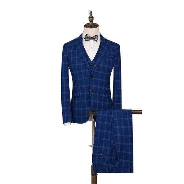 folobe royal blue plaid 3pcs slim fit men suits groomsmen suits formal business tuxedos mens for wedding casual wear, White;black
folobe royal blue plaid 3pcs slim fit men suits groomsmen suits formal business tuxedos mens for wedding casual wear, White;black