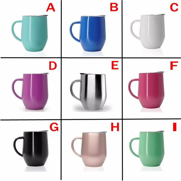 12oz egg cup wine glass with handle double wall stainless steel tumbler thermos stemless powder coated coffee beer mugs
12oz egg cup wine glass with handle double wall stainless steel tumbler thermos stemless powder coated coffee beer mugs