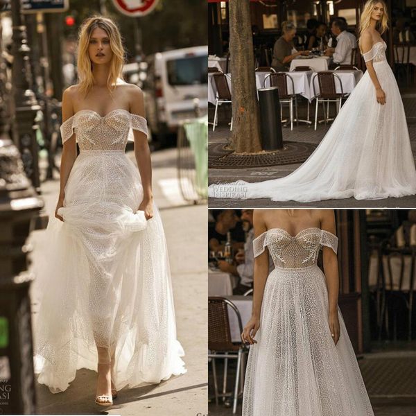 2019 gali karten beach wedding dresses off the shoulder a line beads illusion boho bridal gowns custom made plus size wedding dress, White
2019 gali karten beach wedding dresses off the shoulder a line beads illusion boho bridal gowns custom made plus size wedding dress, White