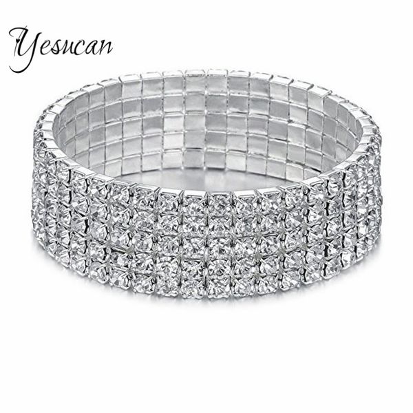 yesucan romantic women jewelry bangle elastic stretchy multilevel row rhinestone crystal bracelet bangle bridal party jewellery, Golden;silver
yesucan romantic women jewelry bangle elastic stretchy multilevel row rhinestone crystal bracelet bangle bridal party jewellery, Golden;silver
