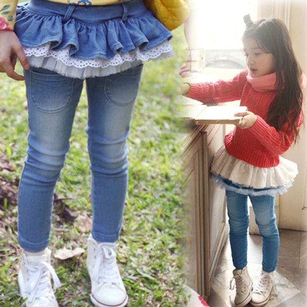 ladystreet baby girl`s spring and autumn long jeans pants female child lotus leaf denim skirt pants legging culottes, Blue
ladystreet baby girl`s spring and autumn long jeans pants female child lotus leaf denim skirt pants legging culottes, Blue