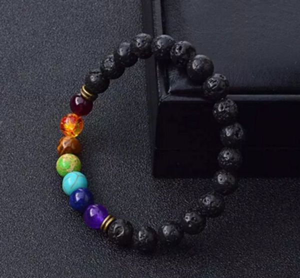 2018 new natural black lava stone bracelets 7 reiki chakra healing balance beads bracelet for men women stretch yoga jewelry
2018 new natural black lava stone bracelets 7 reiki chakra healing balance beads bracelet for men women stretch yoga jewelry