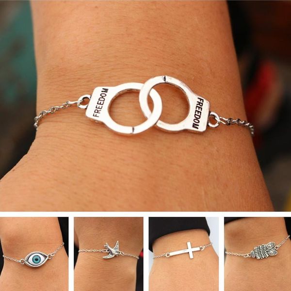 Шарм браслеты для мужчин Женщины ретро ювелирные изделия звено цепи браслет Брас 
Шарм браслеты для мужчин Женщины ретро ювелирные изделия звено цепи браслет Брас