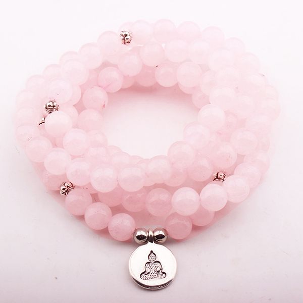108 beads mala necklace & bracelets for women pink quartz yoga bracelet mala lotus buddha charm bracelet, Golden;silver
108 beads mala necklace & bracelets for women pink quartz yoga bracelet mala lotus buddha charm bracelet, Golden;silver