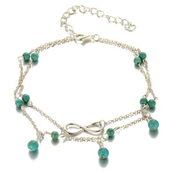 17km new double infinite beads pendant anklet foot chain for woman summer bracelet charm 2 color anklets foot jewelry gift, Red;blue
17km new double infinite beads pendant anklet foot chain for woman summer bracelet charm 2 color anklets foot jewelry gift, Red;blue