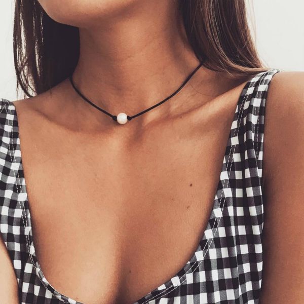 fashion 2018 new simulated pearl knotted rope women necklace jewelry choker statement necklace for women chain accessories, Silver
fashion 2018 new simulated pearl knotted rope women necklace jewelry choker statement necklace for women chain accessories, Silver