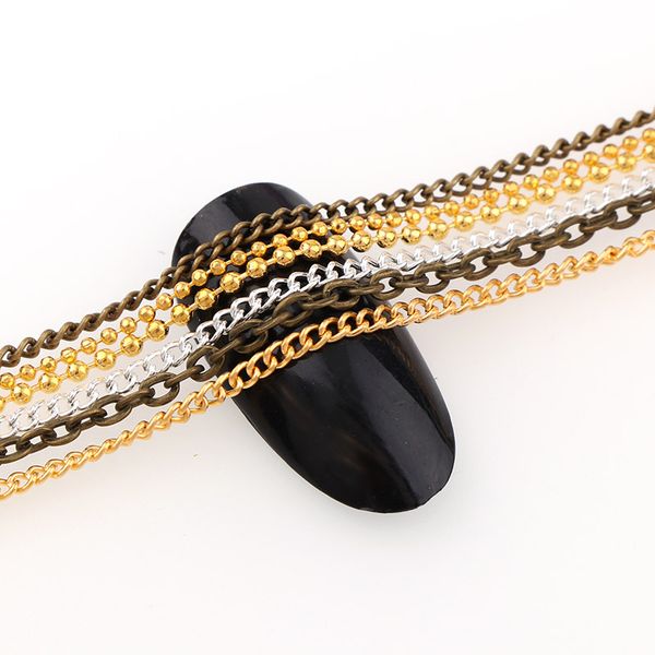 0.8~1 meter width 1/2/3mm japanese 3d gold/kc gold/silver nail metal steel ball chain punk style diy nail art decoration, Silver;gold
0.8~1 meter width 1/2/3mm japanese 3d gold/kc gold/silver nail metal steel ball chain punk style diy nail art decoration, Silver;gold