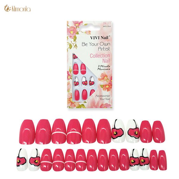 24pcs/set faux ongles red flower full cover false nails with acrylic nail tips personal glue diy makeup tools for ladies, Red;gold
24pcs/set faux ongles red flower full cover false nails with acrylic nail tips personal glue diy makeup tools for ladies, Red;gold