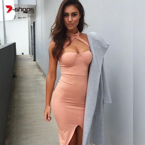 7-shops women summer dress basic club party dress slip bandage off the shoulder halter female party dresses, White;black
7-shops women summer dress basic club party dress slip bandage off the shoulder halter female party dresses, White;black