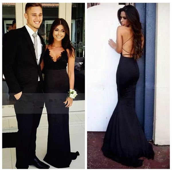 criss cross prom dresses 2018 sleeveless spaghetti mermaid floor length appliques lace beaded party gown evening dress, Black
criss cross prom dresses 2018 sleeveless spaghetti mermaid floor length appliques lace beaded party gown evening dress, Black
