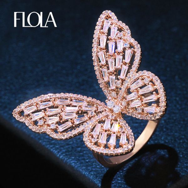 flola lovely ladies zircon big butterfly ring cubic zirconia inlayed rose gold color fashion ring for women jewelry gift rigf61 s18101608, Slivery;golden
flola lovely ladies zircon big butterfly ring cubic zirconia inlayed rose gold color fashion ring for women jewelry gift rigf61 s18101608, Slivery;golden