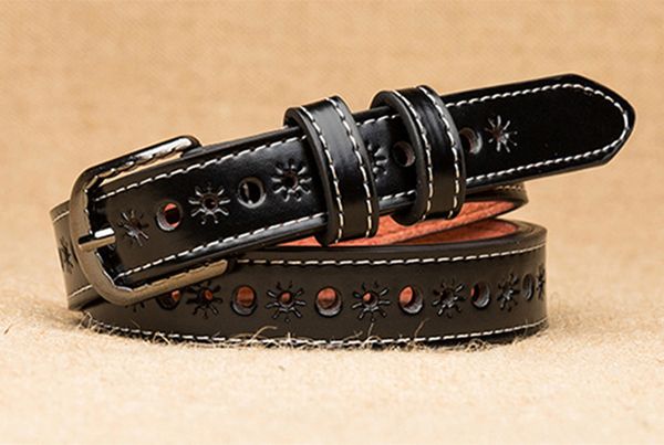 women pu leather metal ring buckle waistbands hollow elegant no needle punching female adjustable belt, Black;brown
women pu leather metal ring buckle waistbands hollow elegant no needle punching female adjustable belt, Black;brown