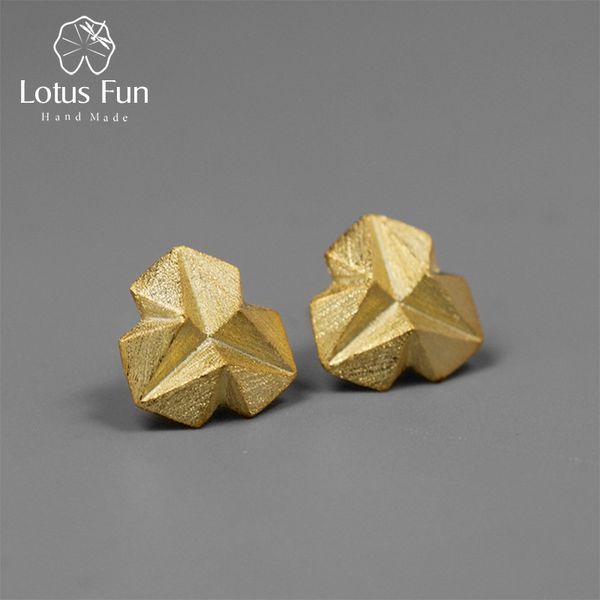 lotus fun real 925 sterling silver handmade fine jewelry minimalism style stereoscopic triangle stud earrings for women brincos, Golden;silver
lotus fun real 925 sterling silver handmade fine jewelry minimalism style stereoscopic triangle stud earrings for women brincos, Golden;silver