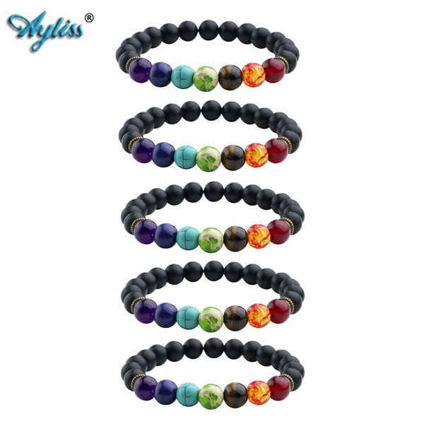 ayliss bulk pr7 chakras gem stone bracelet natural stone crystal reiki healing balancing round beads stone bracelets jewelry, Black
ayliss bulk pr7 chakras gem stone bracelet natural stone crystal reiki healing balancing round beads stone bracelets jewelry, Black