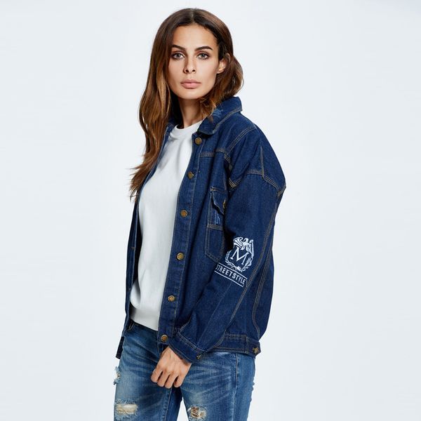 denim jacket europe and america fashion a long sleeve coat for autumn and winter washing letter printing denim jacket for women, Black;brown
denim jacket europe and america fashion a long sleeve coat for autumn and winter washing letter printing denim jacket for women, Black;brown