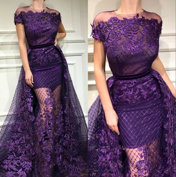 lace mermaid evening dresses with detachable train sheer jewel neck overskirt prom gowns floor length appliqued plus size tulle formal dress, Black;red
lace mermaid evening dresses with detachable train sheer jewel neck overskirt prom gowns floor length appliqued plus size tulle formal dress, Black;red
