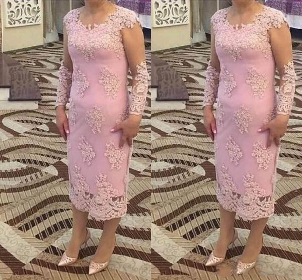 2019 new pink mother off bride dresses long sleeves lace appliques sheath tea length wedding guest dress formal plus size prom evening gowns, Black;red
2019 new pink mother off bride dresses long sleeves lace appliques sheath tea length wedding guest dress formal plus size prom evening gowns, Black;red
