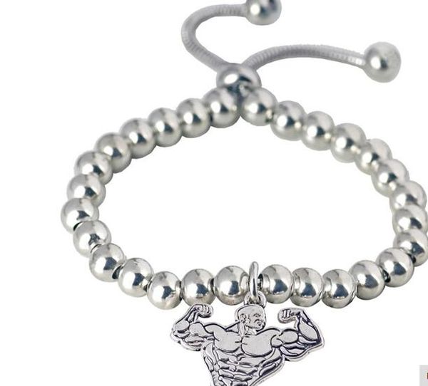 6pcs/lot adjustable bracelets stainless steel ball beads charm sliver gym strong male snake chain charm bangles men sport classic jewelry, Golden;silver
6pcs/lot adjustable bracelets stainless steel ball beads charm sliver gym strong male snake chain charm bangles men sport classic jewelry, Golden;silver