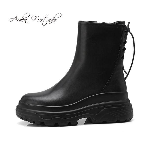 arden furtado 2018 winter genuine leather matin boots flat platform fashion cross tied zipper round toe casual shoes for woman, Black
arden furtado 2018 winter genuine leather matin boots flat platform fashion cross tied zipper round toe casual shoes for woman, Black