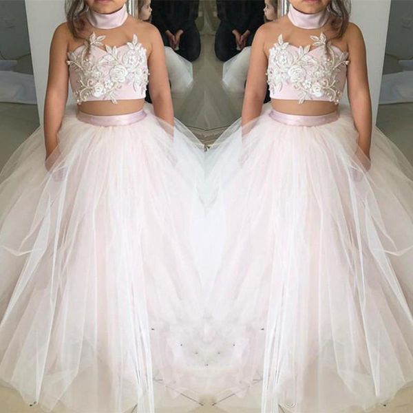 Cute Two Pieces Flower Girls Dresses Children Pink And White Tulle Girls Pageant Dress Cheap First Communion Dress Kids Formal Wear Gown
Cute Two Pieces Flower Girls Dresses Children Pink And White Tulle Girls Pageant Dress Cheap First Communion Dress Kids Formal Wear Gown