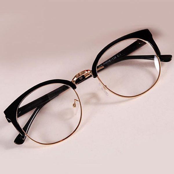 fashion women metal+plastic semicircle frame glasses anti-radiation goggles plain glass spectacles colorful optical, Silver
fashion women metal+plastic semicircle frame glasses anti-radiation goggles plain glass spectacles colorful optical, Silver