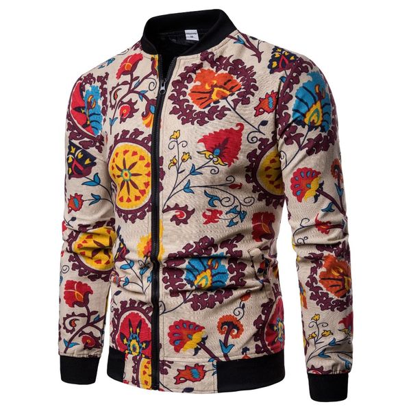 autumn 2018 new fashion chinese national style men's jacket flower print bomber zipper jacket men's linen casual top, Black;brown
autumn 2018 new fashion chinese national style men's jacket flower print bomber zipper jacket men's linen casual top, Black;brown