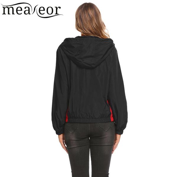 meaneor and casual drawstring hooded long sleeve solid elastic hem women cuffs basic jacket outwear, Black;brown
meaneor and casual drawstring hooded long sleeve solid elastic hem women cuffs basic jacket outwear, Black;brown