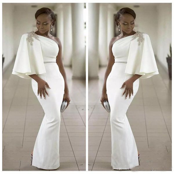Vogue Evening Wear Dresses White One Shoulder Half Sleeves Mermaid Formal Gowns African Dubai 2018 Long Prom Celebrity Gown
Vogue Evening Wear Dresses White One Shoulder Half Sleeves Mermaid Formal Gowns African Dubai 2018 Long Prom Celebrity Gown