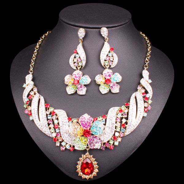 fashion bridal jewelry sets wedding costume necklace earrings sets flowers crystal of jewellery for brides women, Silver
fashion bridal jewelry sets wedding costume necklace earrings sets flowers crystal of jewellery for brides women, Silver