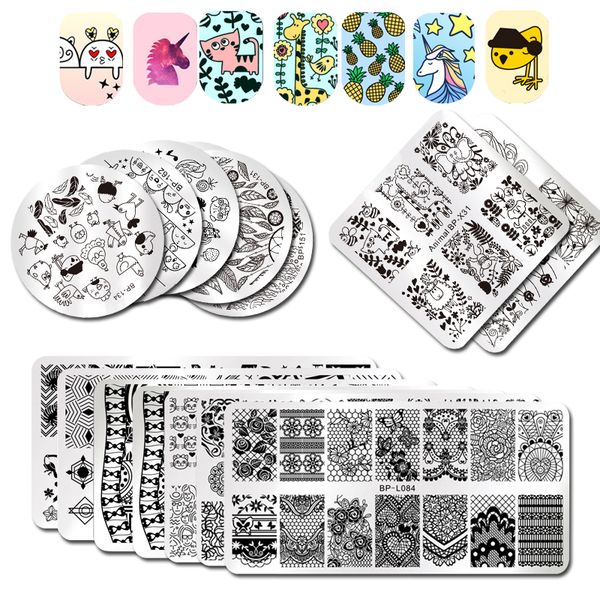 born pretty flamingo unicorn geometry stamping plate lace flower animal pattern nail art stamping template image plate stencils, White
born pretty flamingo unicorn geometry stamping plate lace flower animal pattern nail art stamping template image plate stencils, White