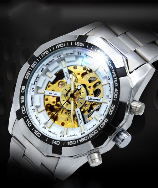 wholesale of high-end men's watch business men's hollow automatic mechanical watches, Slivery;brown
wholesale of high-end men's watch business men's hollow automatic mechanical watches, Slivery;brown