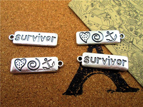 30pcs--survivor charm , antique silver heart anchor dangle bar charm pendant 30x10mm, Bronze;silver
30pcs--survivor charm , antique silver heart anchor dangle bar charm pendant 30x10mm, Bronze;silver
