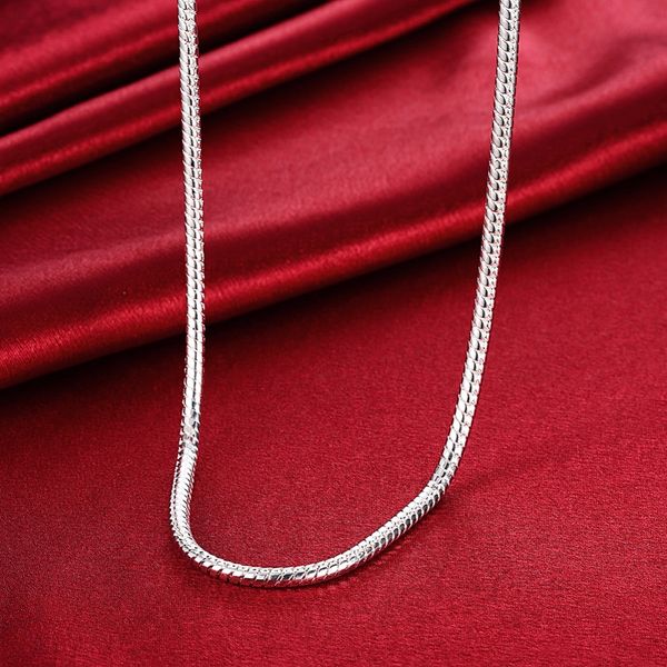 whole salemen's jewelry 20" 24'' 4mm 925 pure silver plated long necklace snake chains gift pouches ing
whole salemen's jewelry 20" 24'' 4mm 925 pure silver plated long necklace snake chains gift pouches ing