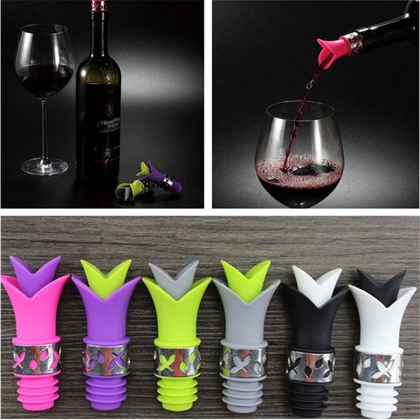 new silicone wine pourer lily flower shaped bottle ser vacuum sealed champagne drinks wine bottle plug 6 colors ia572
new silicone wine pourer lily flower shaped bottle ser vacuum sealed champagne drinks wine bottle plug 6 colors ia572
