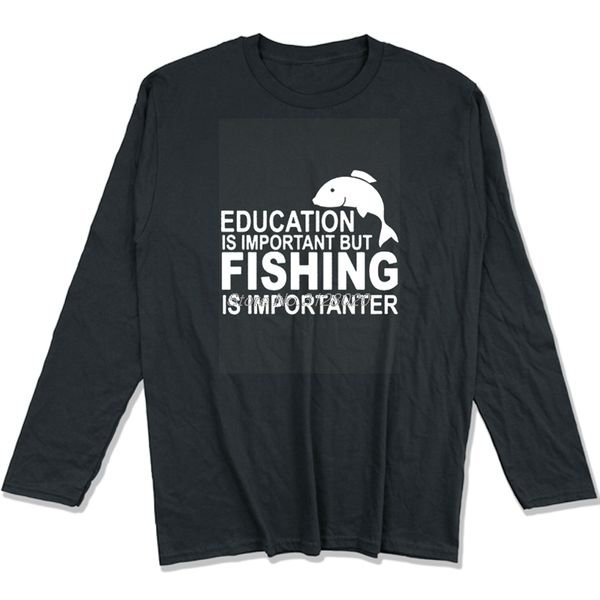 spring autumn t shirt education is important go angling is importanter printed o-neck long sleeve cotton tee shirt harajuku, White;black
spring autumn t shirt education is important go angling is importanter printed o-neck long sleeve cotton tee shirt harajuku, White;black