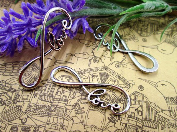 45pcs-- love charms, antique silver letter "8" symbol with love connector link charm infinite pendant 13x38mm, Bronze;silver
45pcs-- love charms, antique silver letter "8" symbol with love connector link charm infinite pendant 13x38mm, Bronze;silver