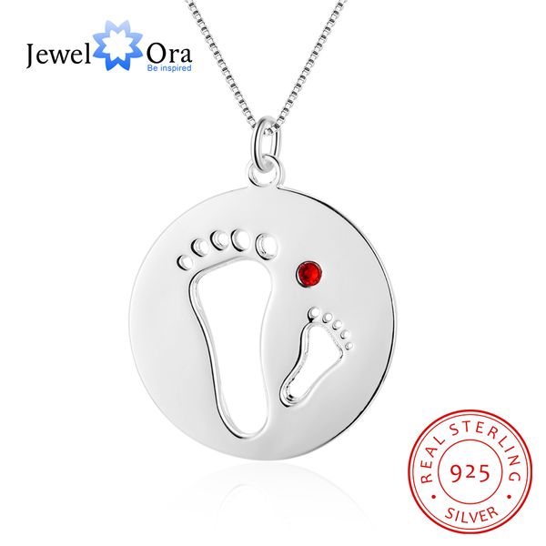 footprint jewelry personalized birthstone 925 sterling silver necklaces & pendants gift for her (jewelora ne102372, Black
footprint jewelry personalized birthstone 925 sterling silver necklaces & pendants gift for her (jewelora ne102372, Black